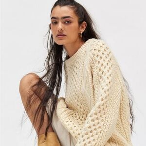 Urban Outfitters ~Urban Renewal Vintage Fisherman Pullover Sweater